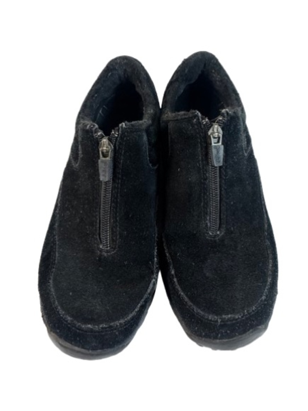 L.L. Bean Black Zip-Front Suede Casual Shoes